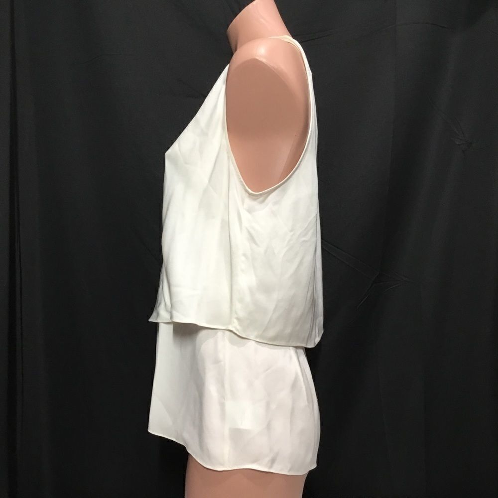 Theory Alizay Silk Top in Ivory (C2) - Picture 3 of 7